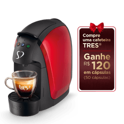 Cafeteira Espresso Luna Vermelha Automatica - TRES 3 Coracoes